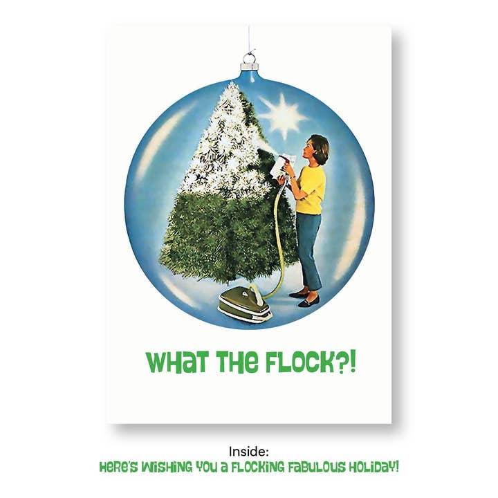Retro Vakantiehumor Vakantiekaart - Wat de Flock, het is Kerstmis! voor wholesale door Destination PSP