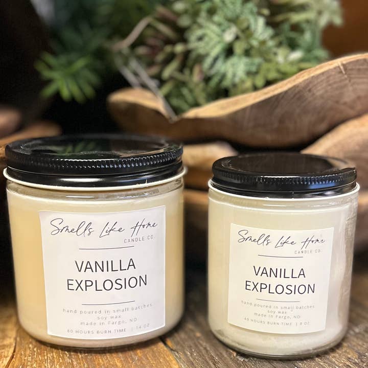Vela de soja Vanilla Explosion para venta al por mayor de Smells Like Home Candle Co.