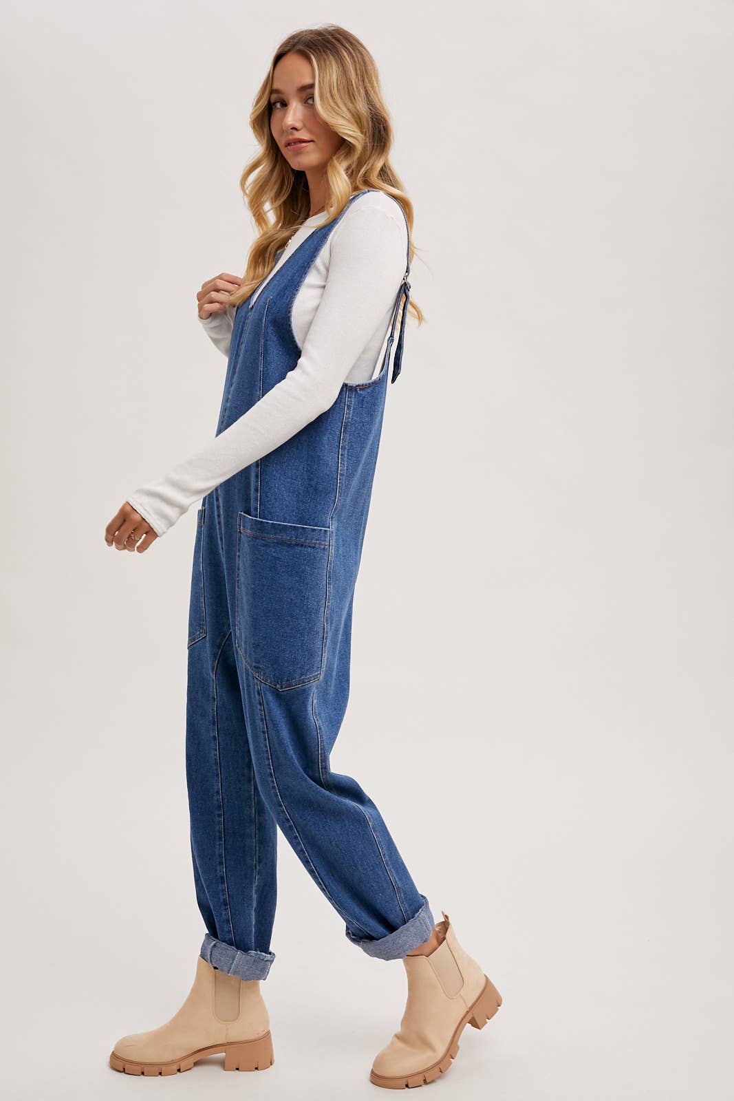 Bluivy - Wholesale Jumpsuit - Women's - DENIM JUMPSUIT IN A RELAXED FIT WITH HAREM LEGS5