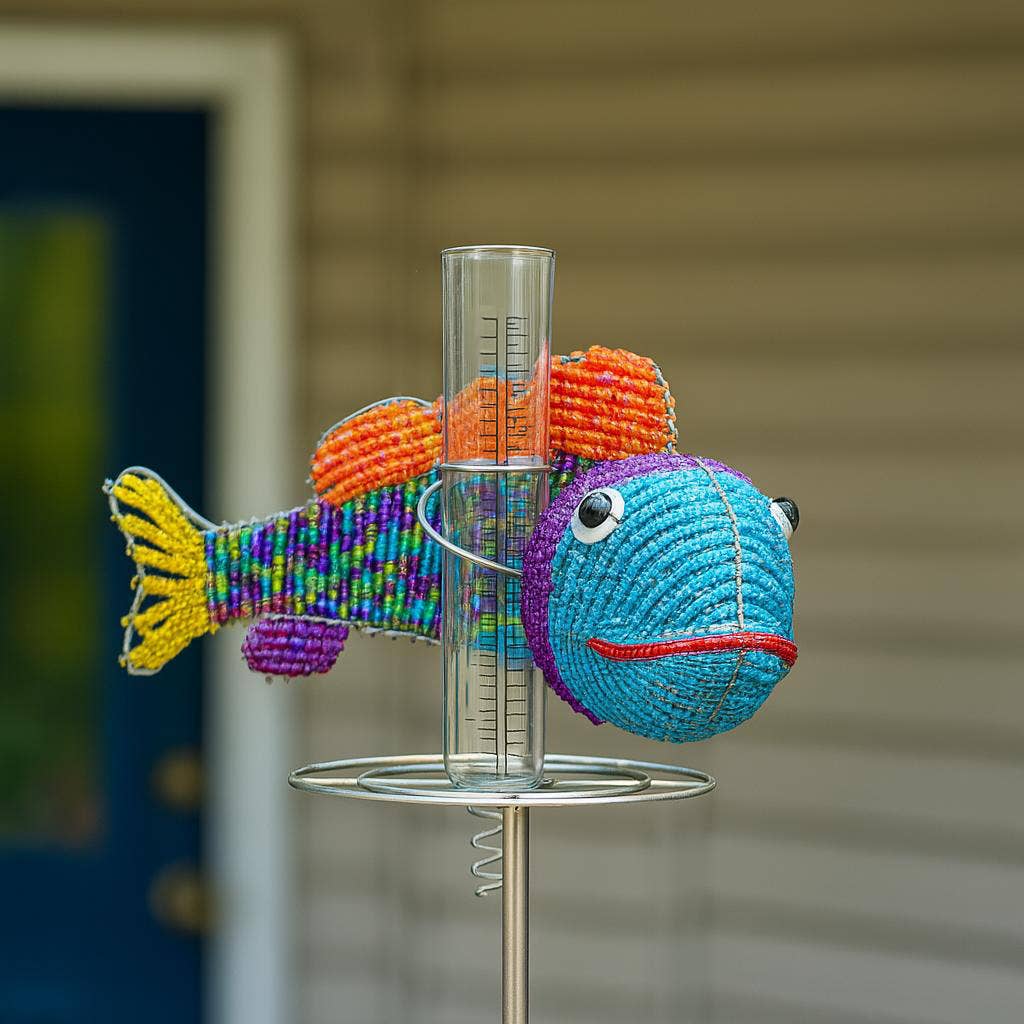Beadworx By Extol Accessories Ltd. - Wholesale Outdoor Ornament/Decor - Rain Gauge Fish Set of 22