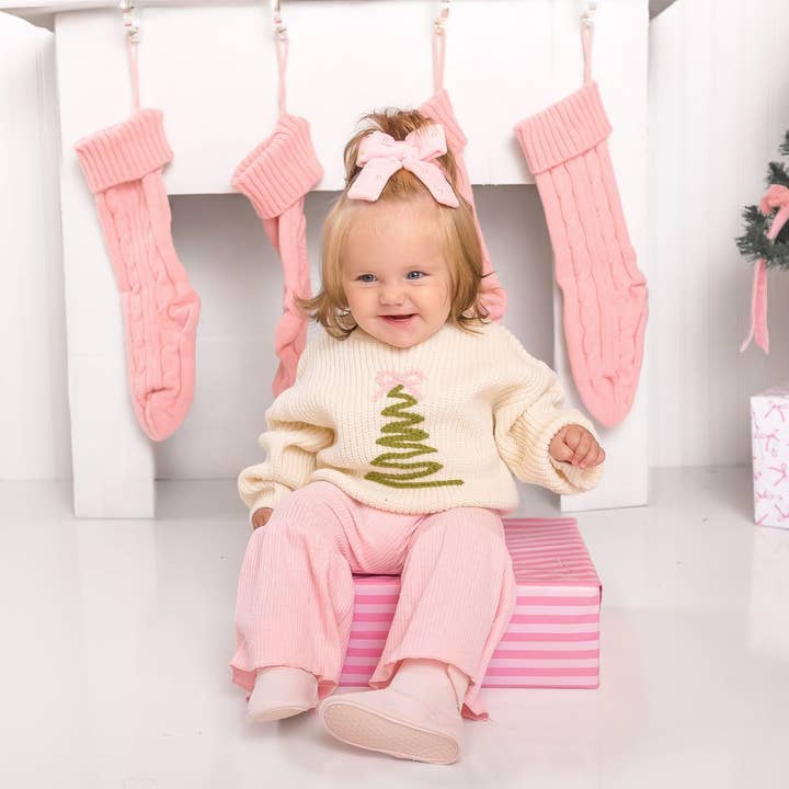 Sweet Wink - Wholesale Knit Sweater - Kids - Coquette Christmas Tree Knit Sweater - Kids Clothing Holiday4