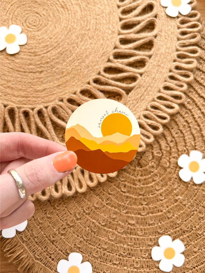 Adhesivo de vinilo Boho Sunset Chaser Outdoor Explorer Adventure para venta al por mayor de Koll Designs