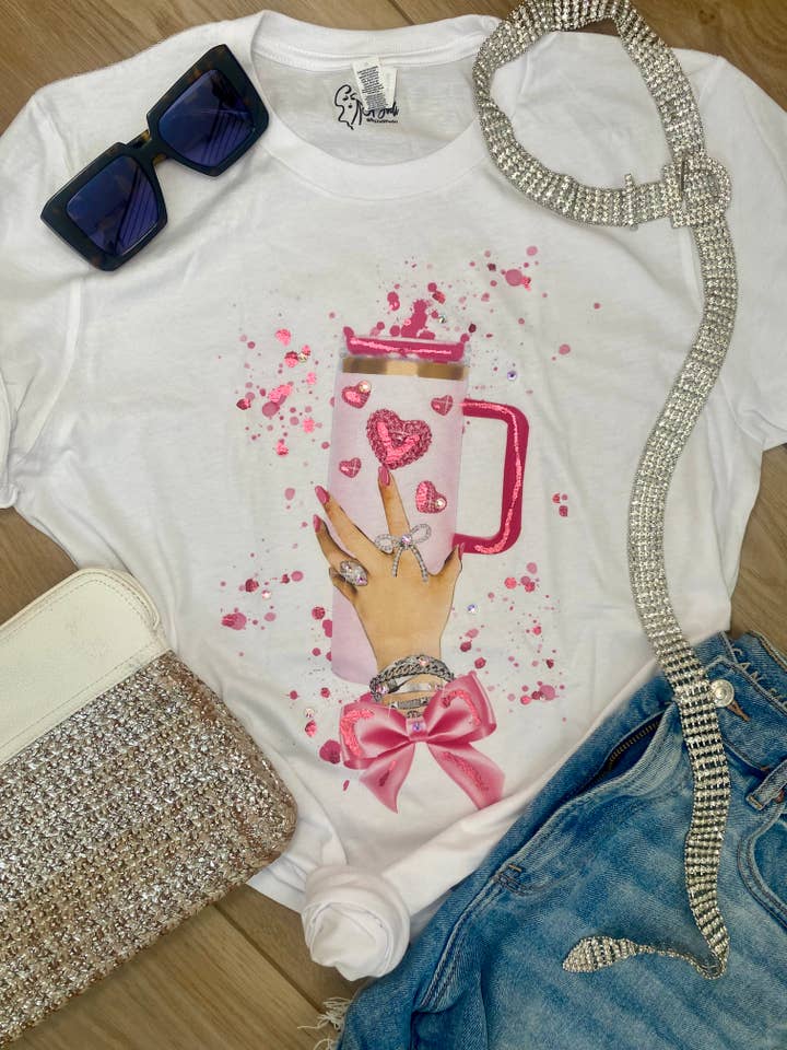 By Jodi LLC - Vente T-shirt à imprimés – femme - Amour de la Coupe Stanley Graphique de la Saint-Valentin, débardeur, sweat-shirt0