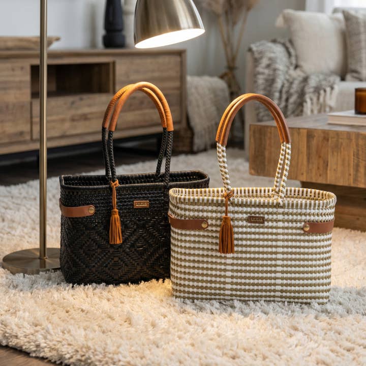 Panier de rangement tissé ouvert — Moyen pour la vente par LUZIA Home+Fashion