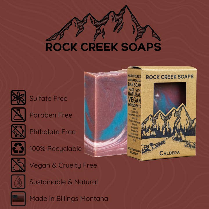Rock Creek Soaps - Wholesale Bar Soap - Caldera Bar Soap | Patchouli, Amber, Cedar, Citrus6