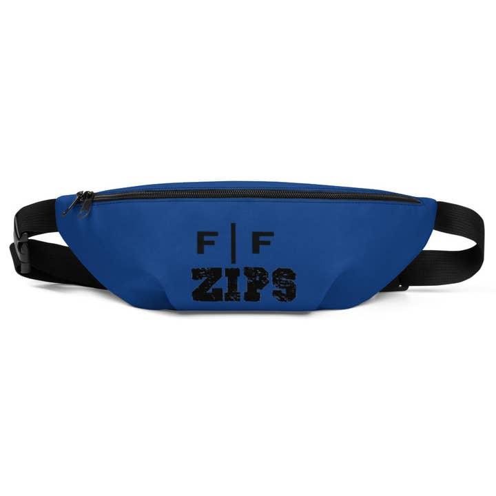 Blue Fifteenz Zips Fanny Pack for wholesale by Fifteenz Clothing
