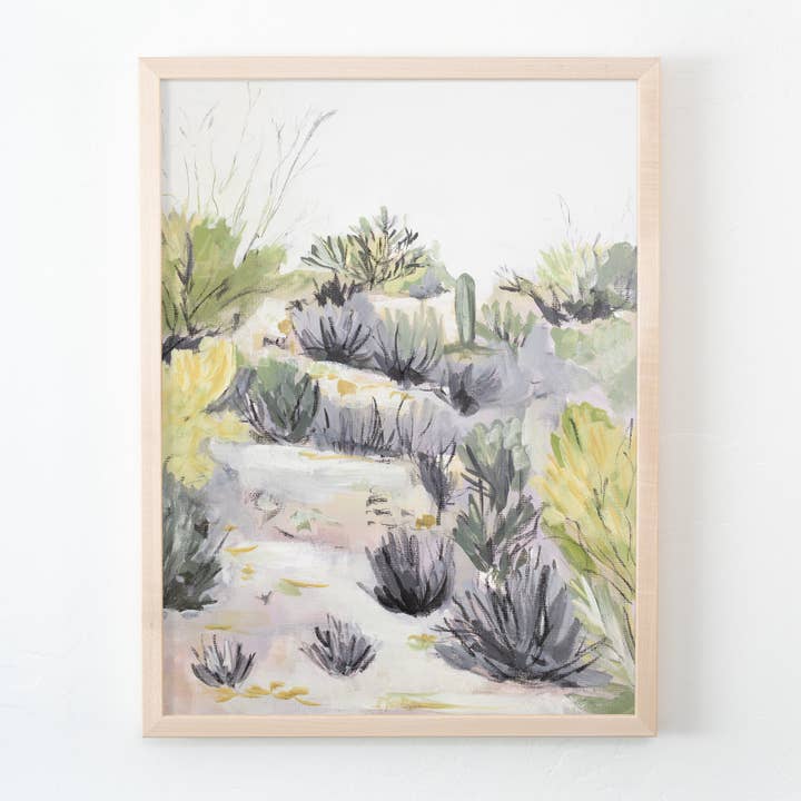 Arte murale del deserto sabbioso - Deserto mattutino per la vendita all'ingrosso da parte di Laurie Anne Art