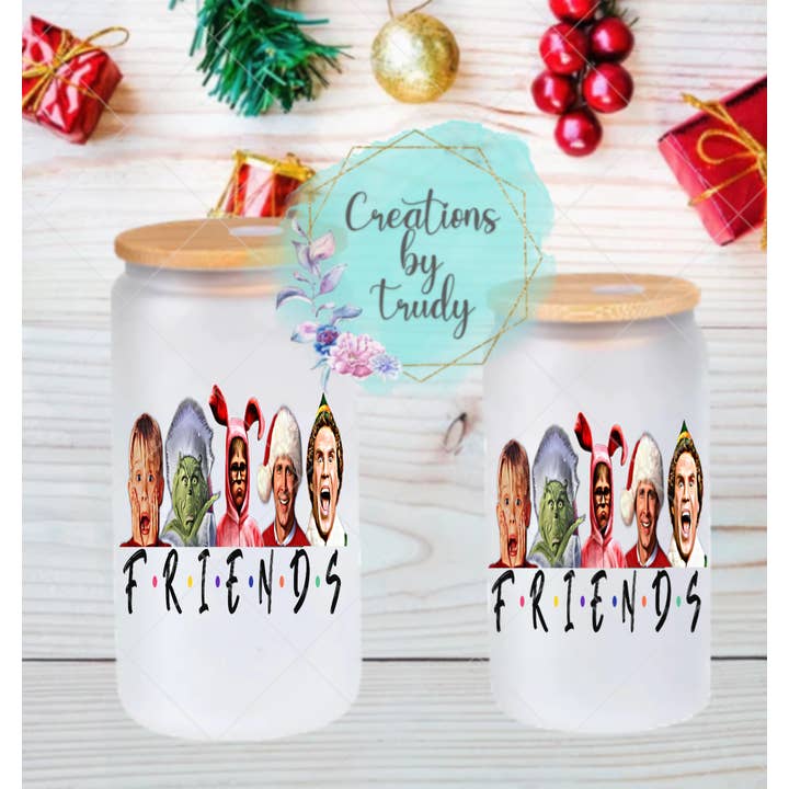 Christmas movie characters- Can Style Glass Drinkware for wholesale by Creations by Trudy