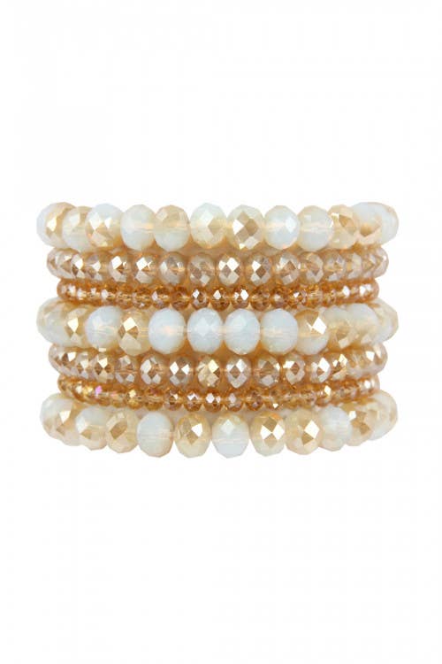 Love and Repeat - Wholesale Beaded Bracelet - SEVEN LINES GLASS BEADS STRETCH BRACELET12