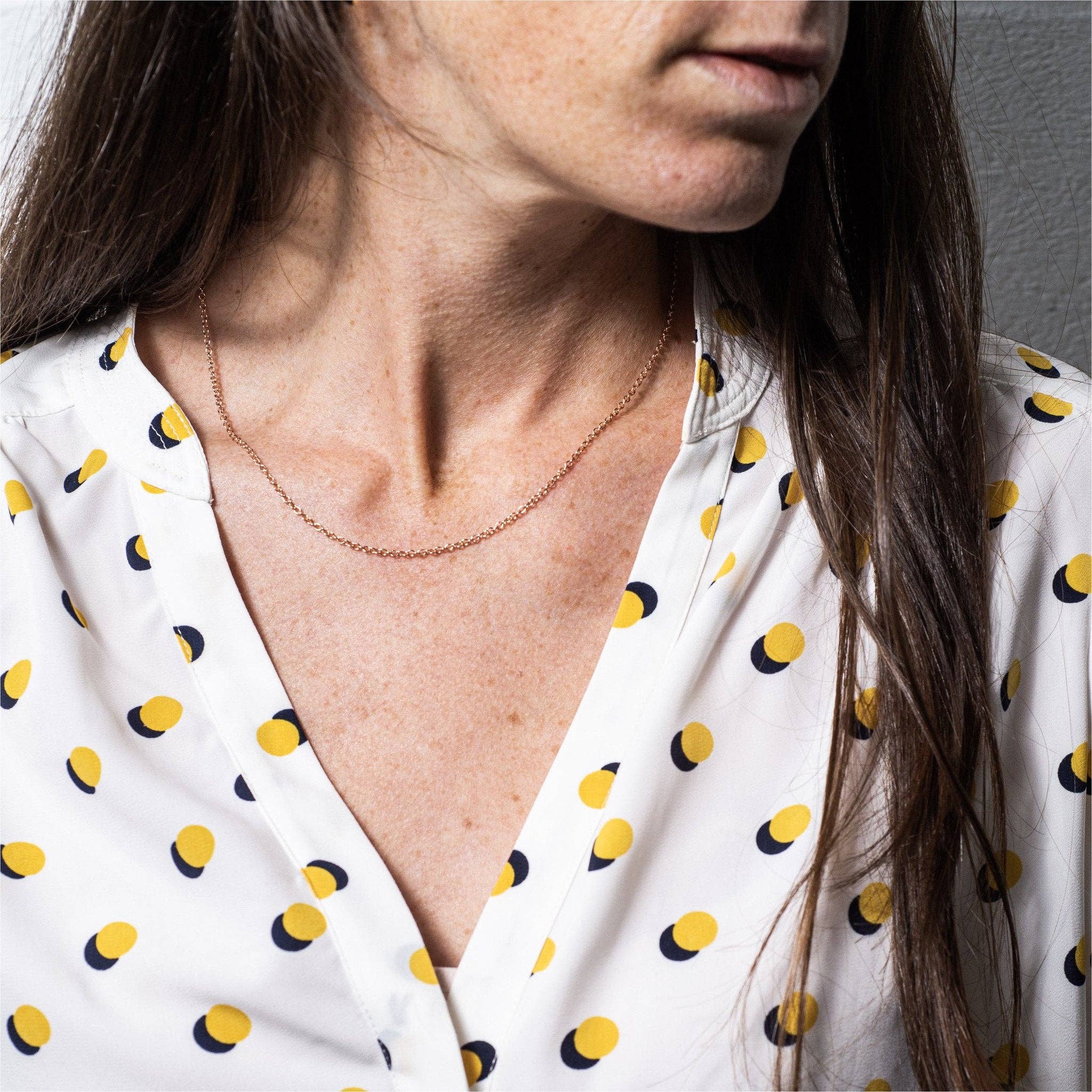 Auree Jewellery – wholesale Link & chain necklace – Fenchurch 9ct Rose Gold Heavy Trace Chain2