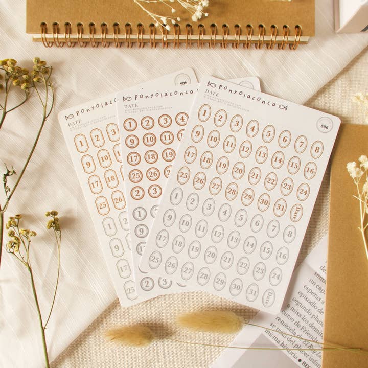 Datumstickerblad voor wholesale door ponyolaconca