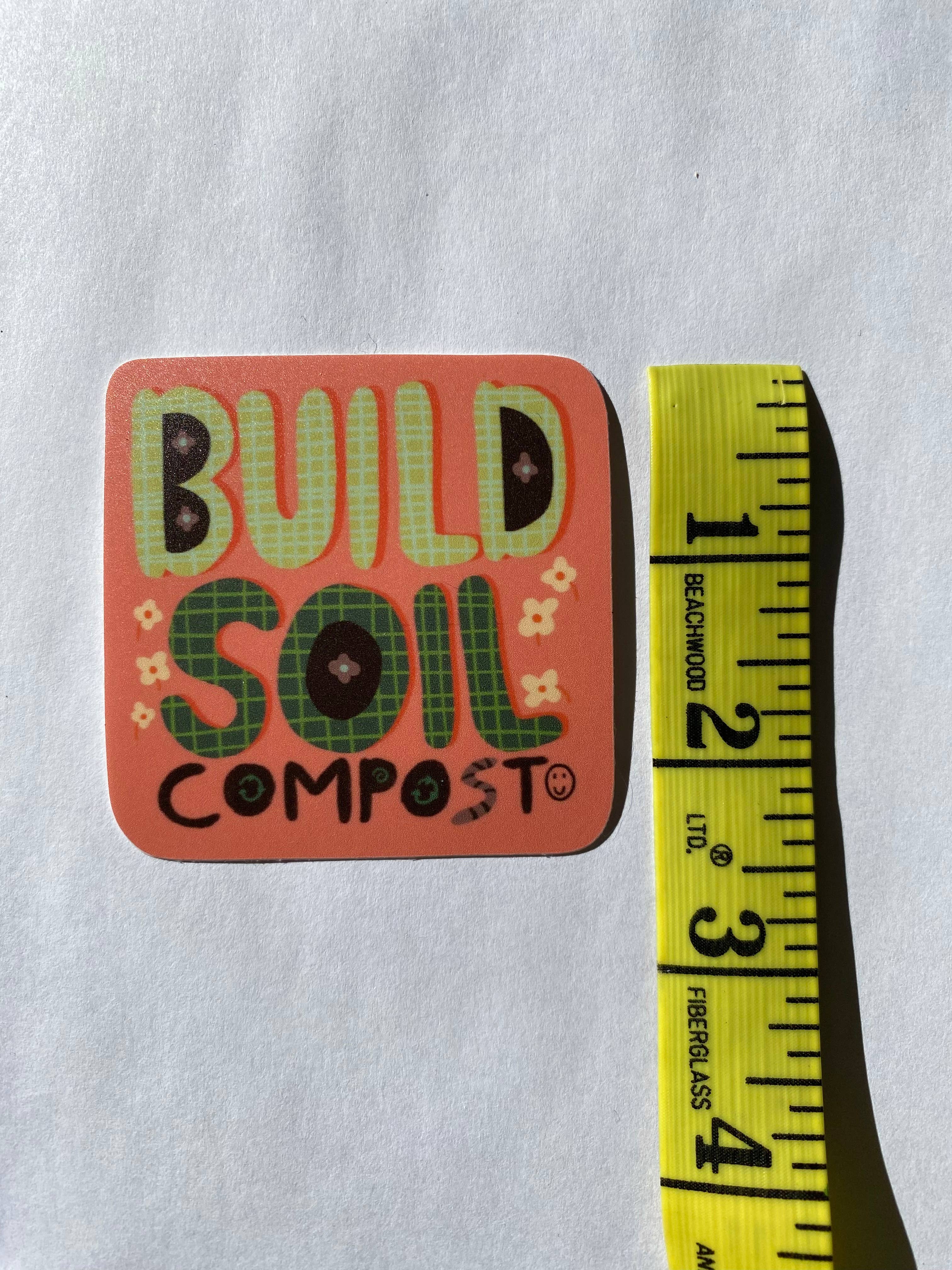 June Jewell Designs - Vente Autocollant - Autocollant en vinyle Build Soil, Compost de 2,5 pouces4