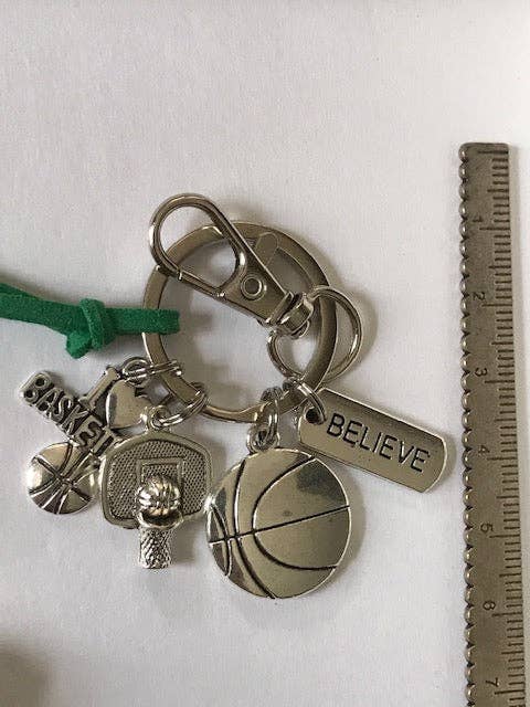 Miss DJ Angel - Wholesale Keychain - Unisex - Basketball keychain, basketball player keychain, basketball charm, handmade gift with love for basketball fan.3