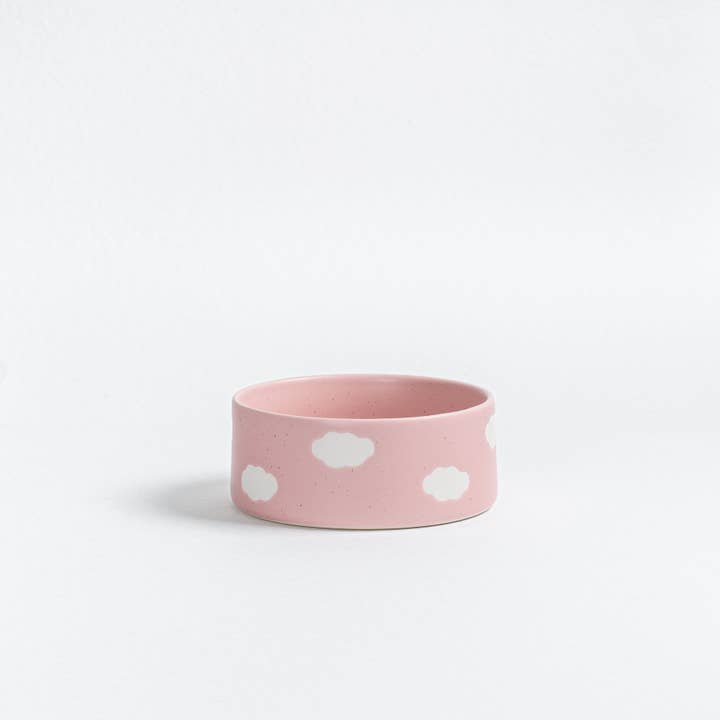 Egg Back Home - Wholesale Pet Bowl - Cat/Dog - Pink Cloud Stoneware Pet Bowl 16,5cm 2 Pieces Set