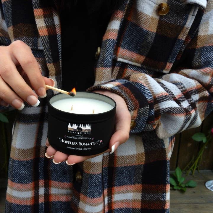 "Hopeless Romantic" 6 oz. Candle for wholesale by Bear Ridge Essentials