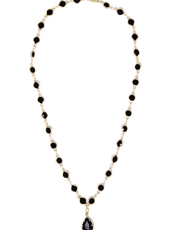 ( G444 ) DROP STONE PENDANT NECKLACE for wholesale by Jewelry Max