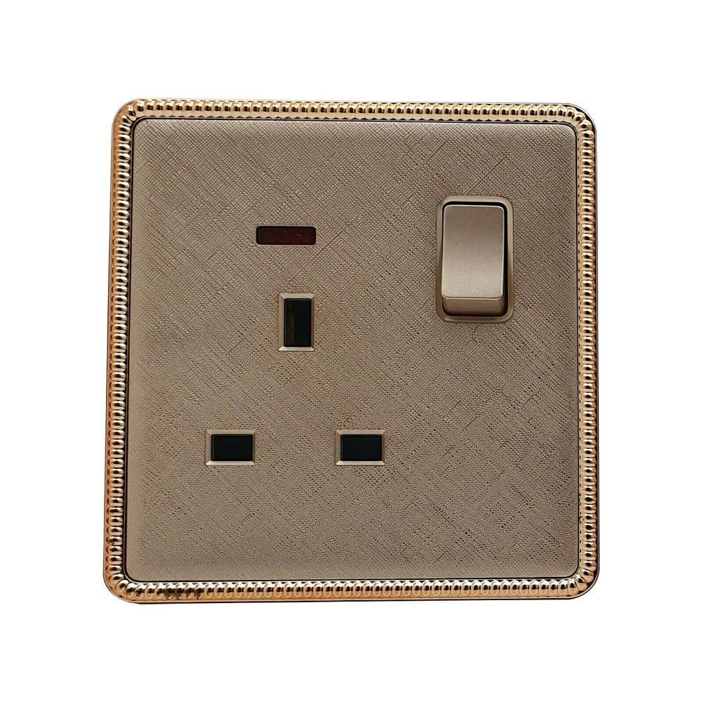 Ledsone - Wholesale Light Switch Cover/Plate - Screwless Textured Gold Light Switches & Socket3