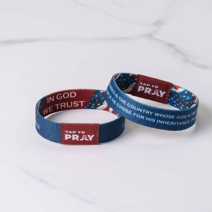 Tap To Pray® Wristband – Patriot for wholesale by Versible