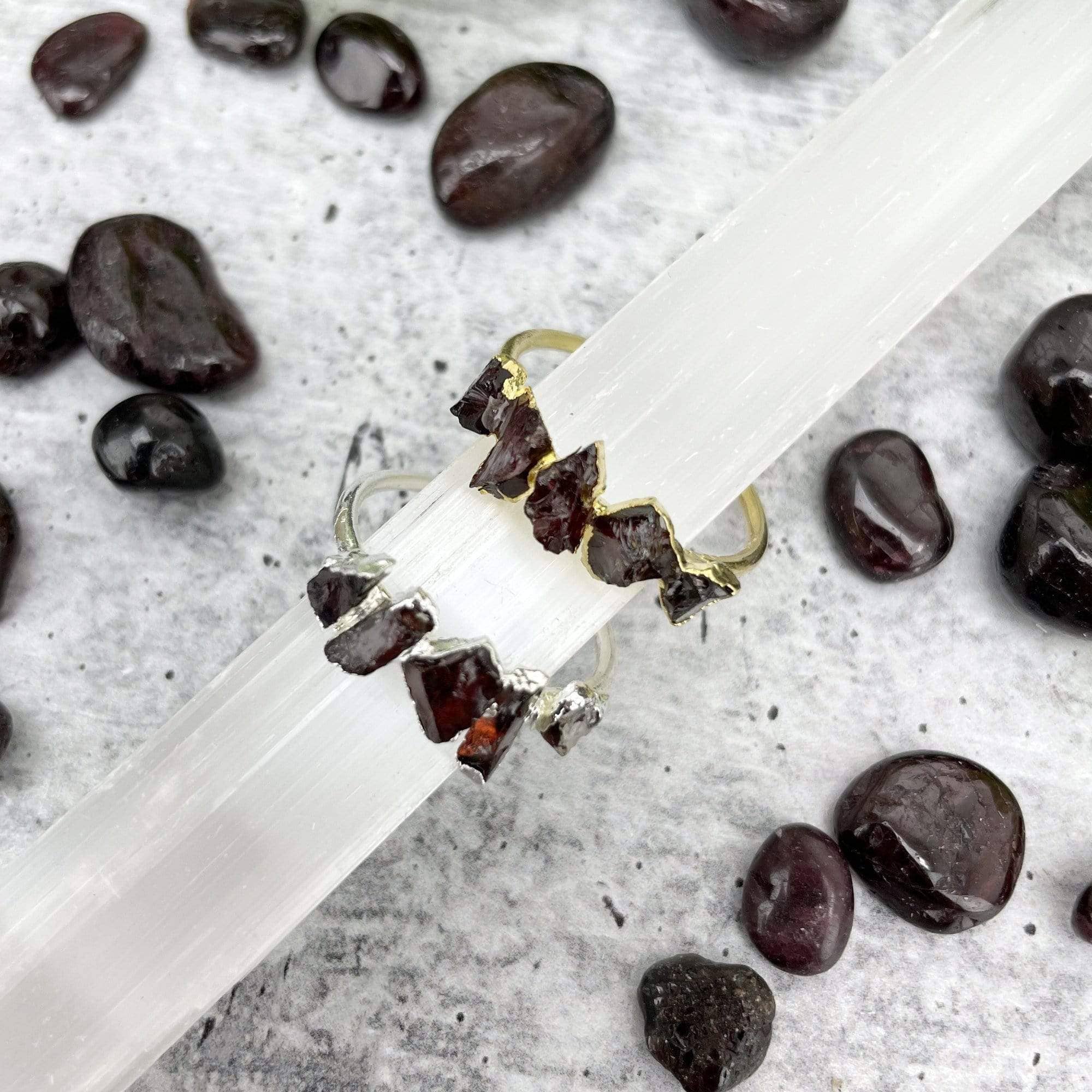 Rock Paradise – wholesale Single stone/solitaire ring – Crystal Raw Stone Ring in Gold or Sterling - Organic Shapes7