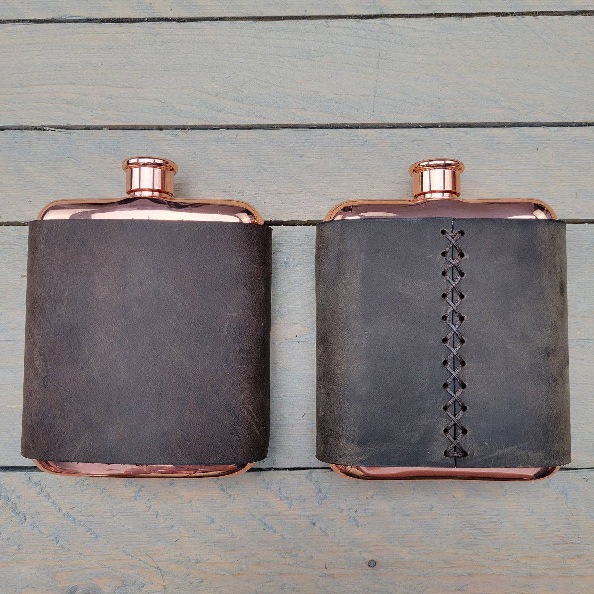 Orcas Island Leather Goods - Wholesale Flask - Leather-Wrapped Flasks0