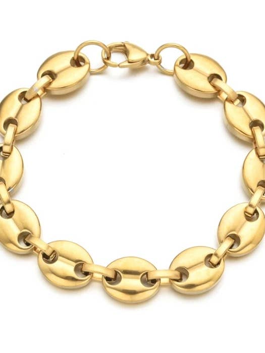 Bracelet Marin Gonflé Acier Inoxydable pour la vente par HoopLa