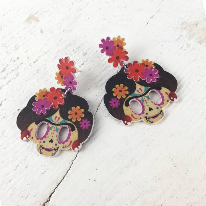 Pipapaper - Wholesale Dangle Earrings - CATRINA-4 PENDING MEXICO0