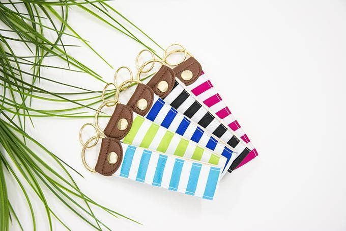 Mainstreet Collection – Großhandel Schlüsselanhänger – Damen – Stripe Snap Schlüsselanhänger1