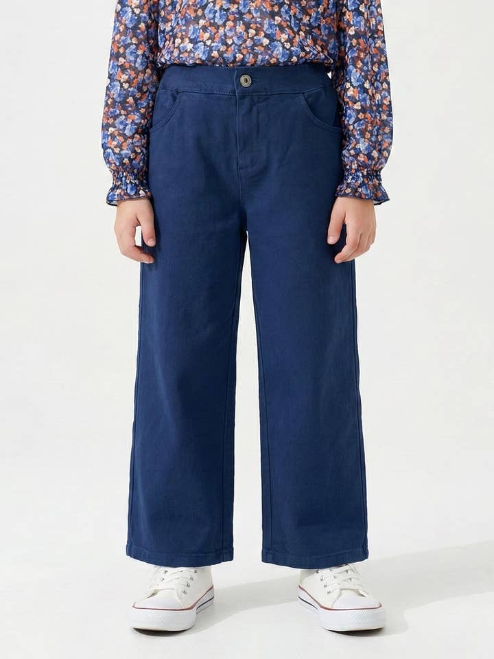 MINI MIGNON PARIS - Venta al por mayor Pantalones - Niños - Pantalones holgados de algodón con cintura alta elástica para niña1