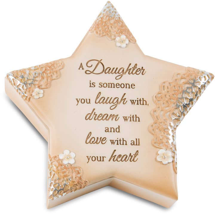 Daughter - 4" x 3.75" Star Keepsake Box for wholesale by Pavilion