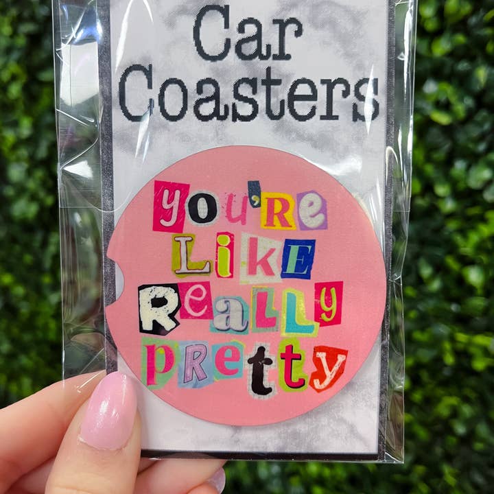 The Sassy Owl - Wholesale Car Coaster - Women's - You're Like Really Pretty Car Coasters1