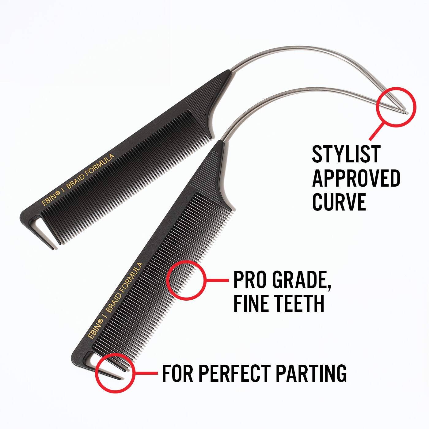 EBIN NEW YORK - Vente Peigne/brosse à cheveux - Peigne à pilet incurvé Braid Formula5