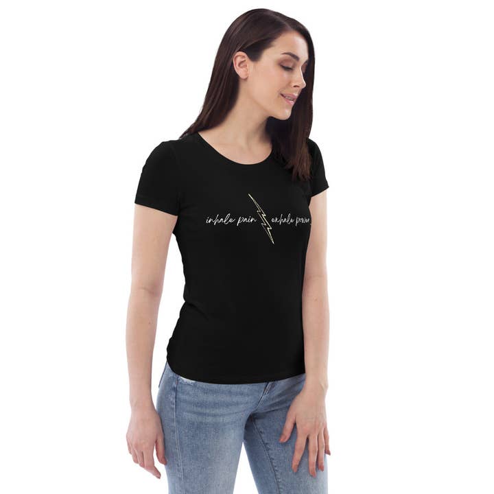 Just Breathe - Women's Fitted Eco T-Shirt | Warriorgenics for wholesale by WARRIORGENICS