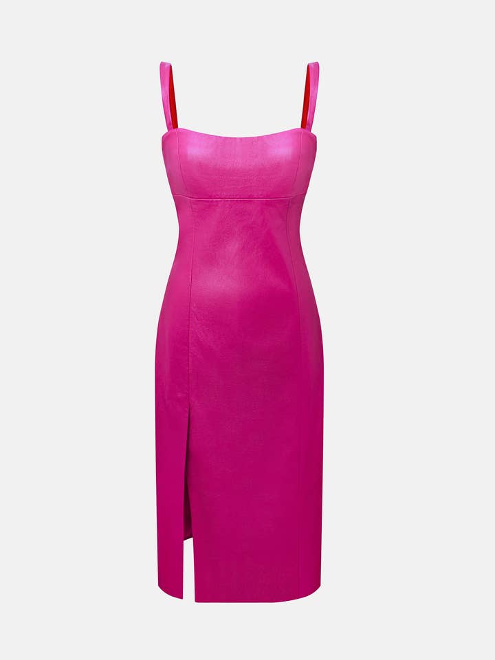 PIGALLE LEATHER MIDI DRESS for wholesale by Lily Phellera