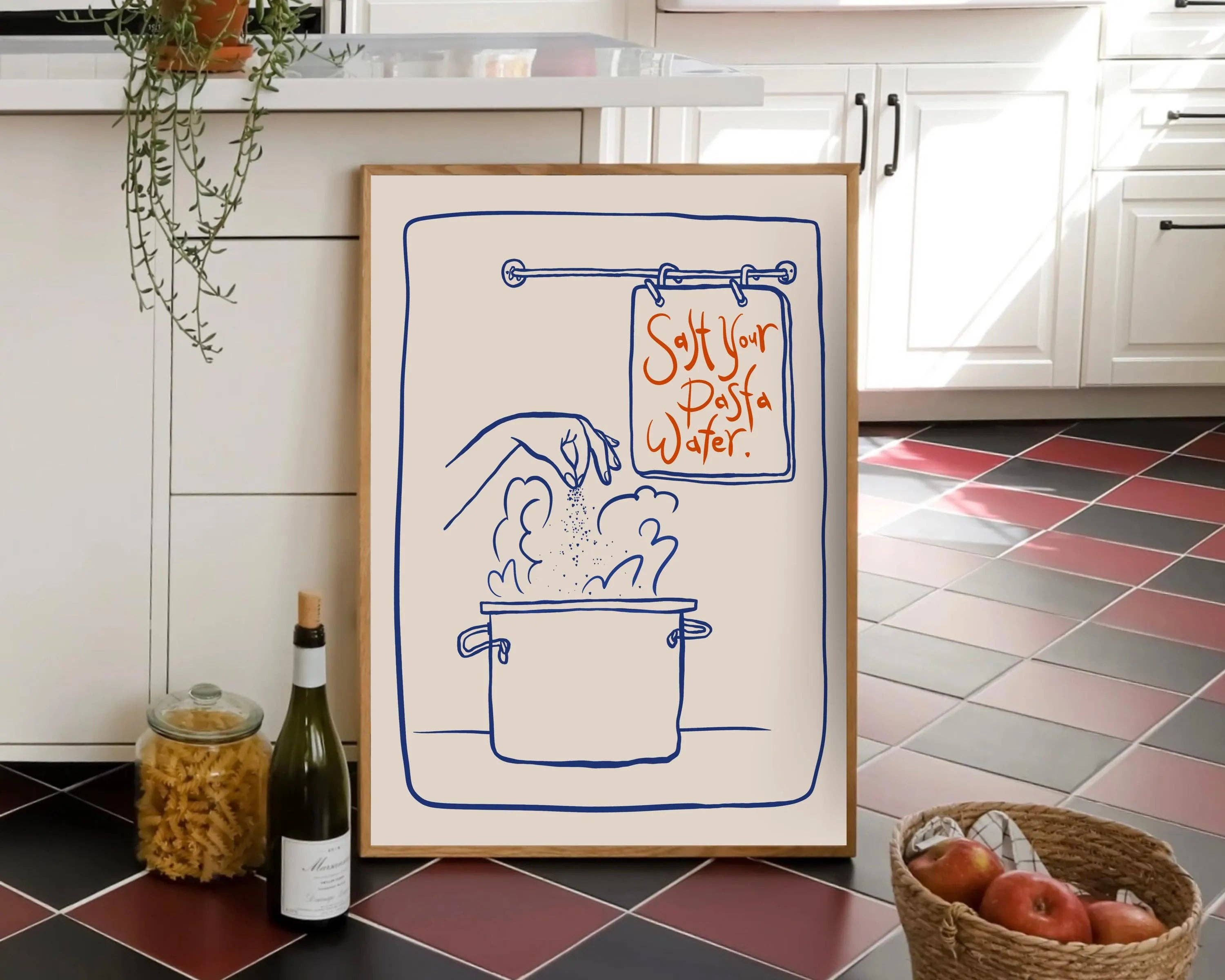 Olive Street Collective - Wholesale Art Print - Salt Your Pasta Water Print5