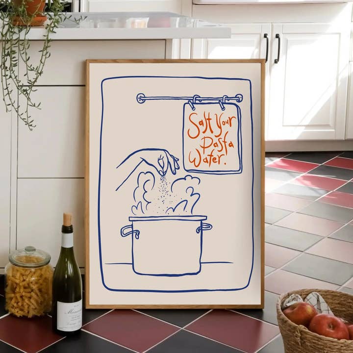 Olive Street Collective - Wholesale Art Print - Salt Your Pasta Water Print5