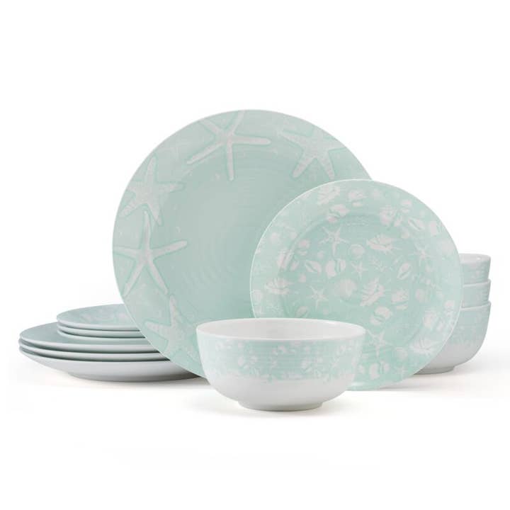 TEAL Pfaltzgraff Venice 12Pc DW Set Melamine Brown Bx Pkg for wholesale on Faire