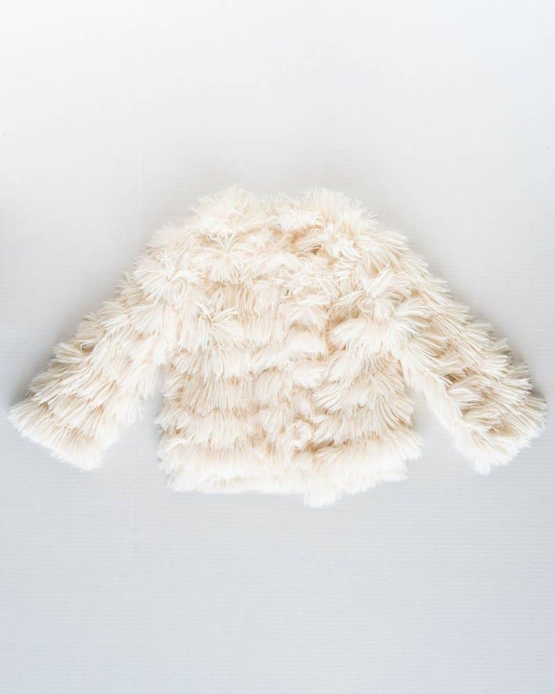 Bailey's Blossoms – wholesale Jacket – Child – Mommy and Me Fatima Faux Shag Layered Jacket - Ivory7