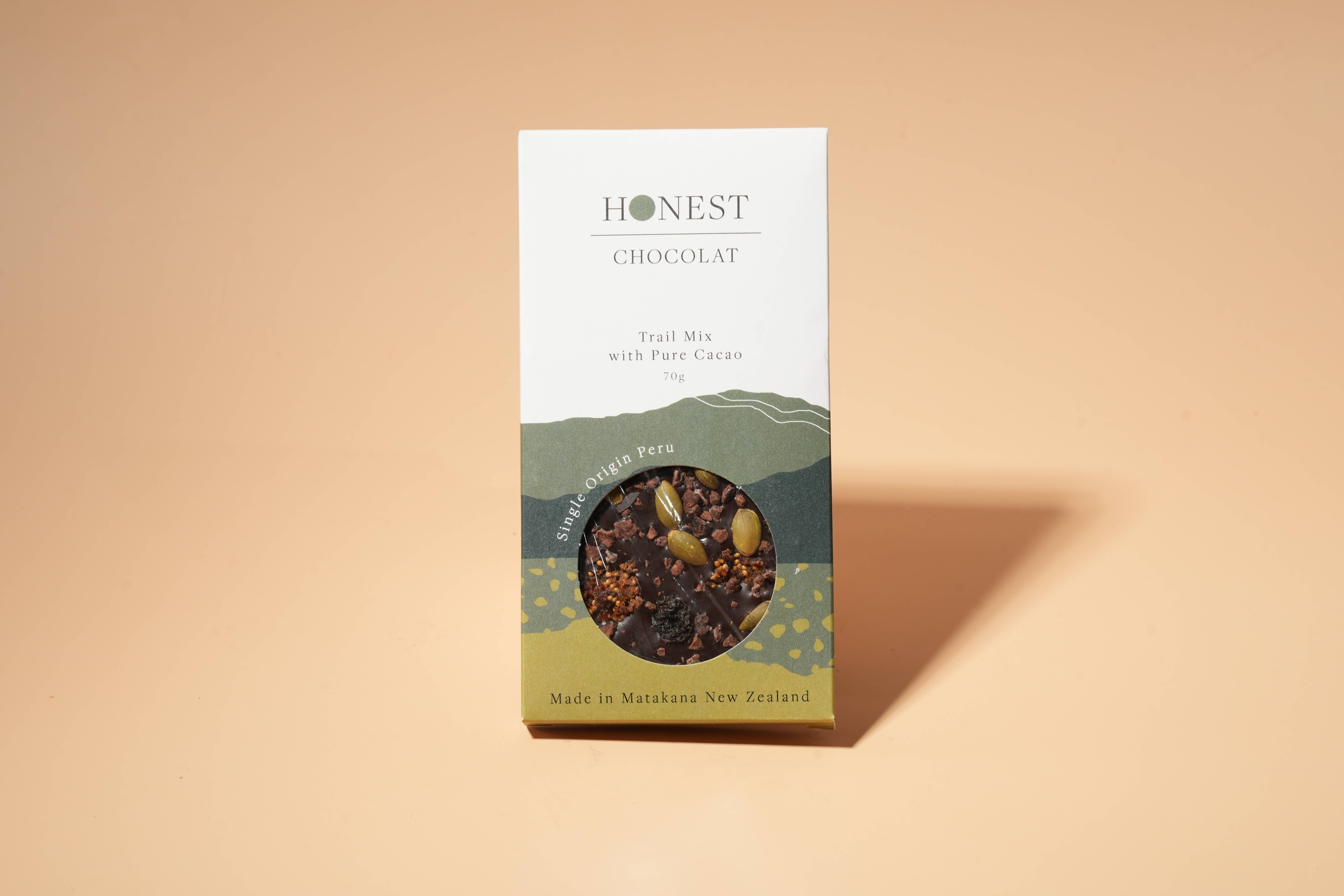 Honest Chocolat - Wholesale Chocolate bar - Trail Mix - Dark Chocolate Bar - 100% Cacao0