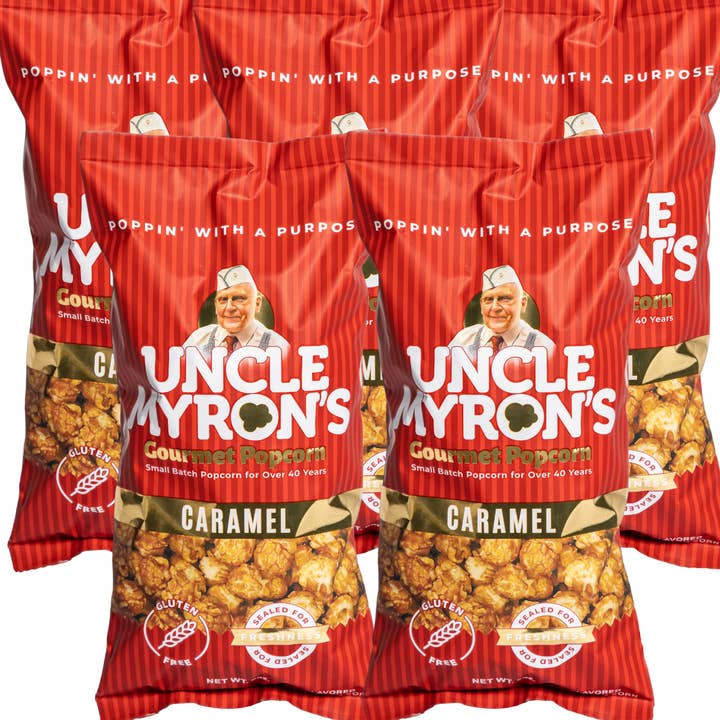 Lot de 5 sachets de pop-corn pour la vente par Uncle Myron's Gourmet Popcorn