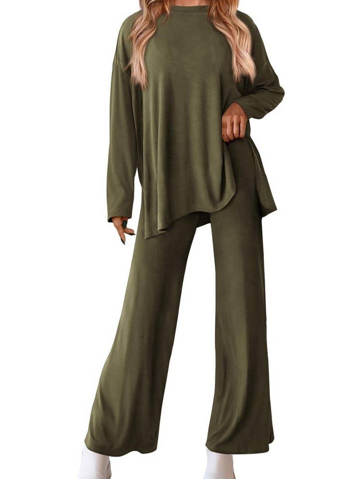 NINEXIS - Wholesale Top & Pant Set (NOT Loungewear) - Women's - CWSTB00483_2025 KNIT LOUNGE SET WOMEN 2 PIECE CASUAL OUTFITS4