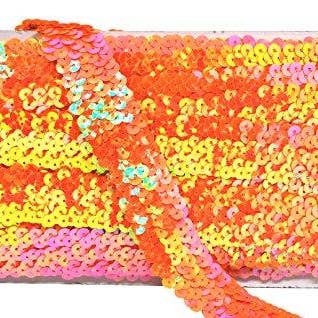 Mandala Crafts – Engroshandel Håndværk forsyninger – Mandala Håndværk Elastisk Paillet, Flad Glitter Stretch Bling Paillette Stof Bånd, Metallisk Applikation Trim Blonder til Kjole Pynt, Pandebånd45