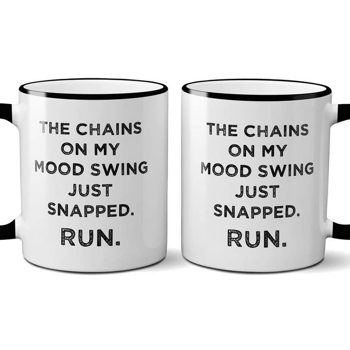 The Chains on My Mood Swing Mug with Gift Box for wholesale by Quippy Brand
