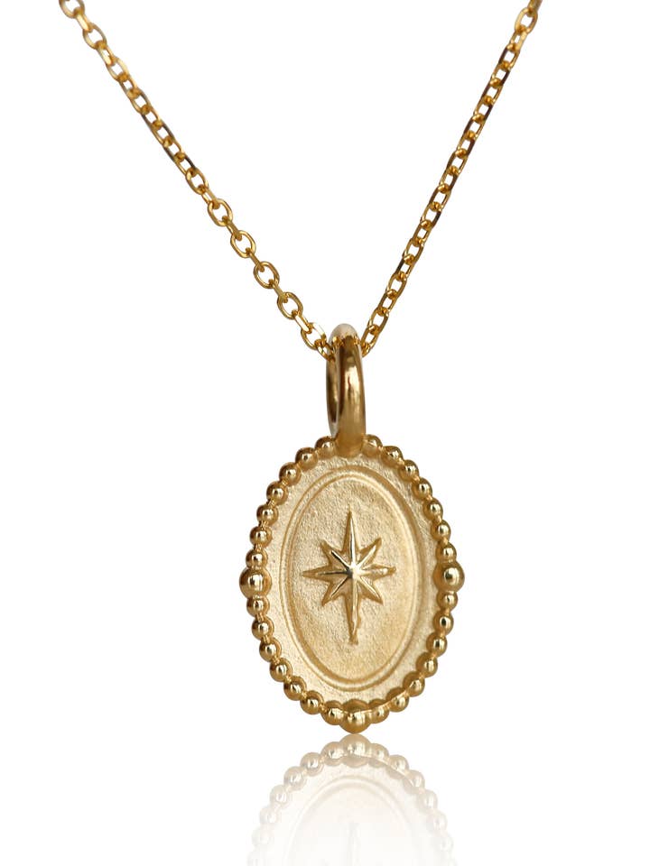 Mini North Star Charm Ketting - 14k goud voor wholesale door Erin Pelicano Jewelry