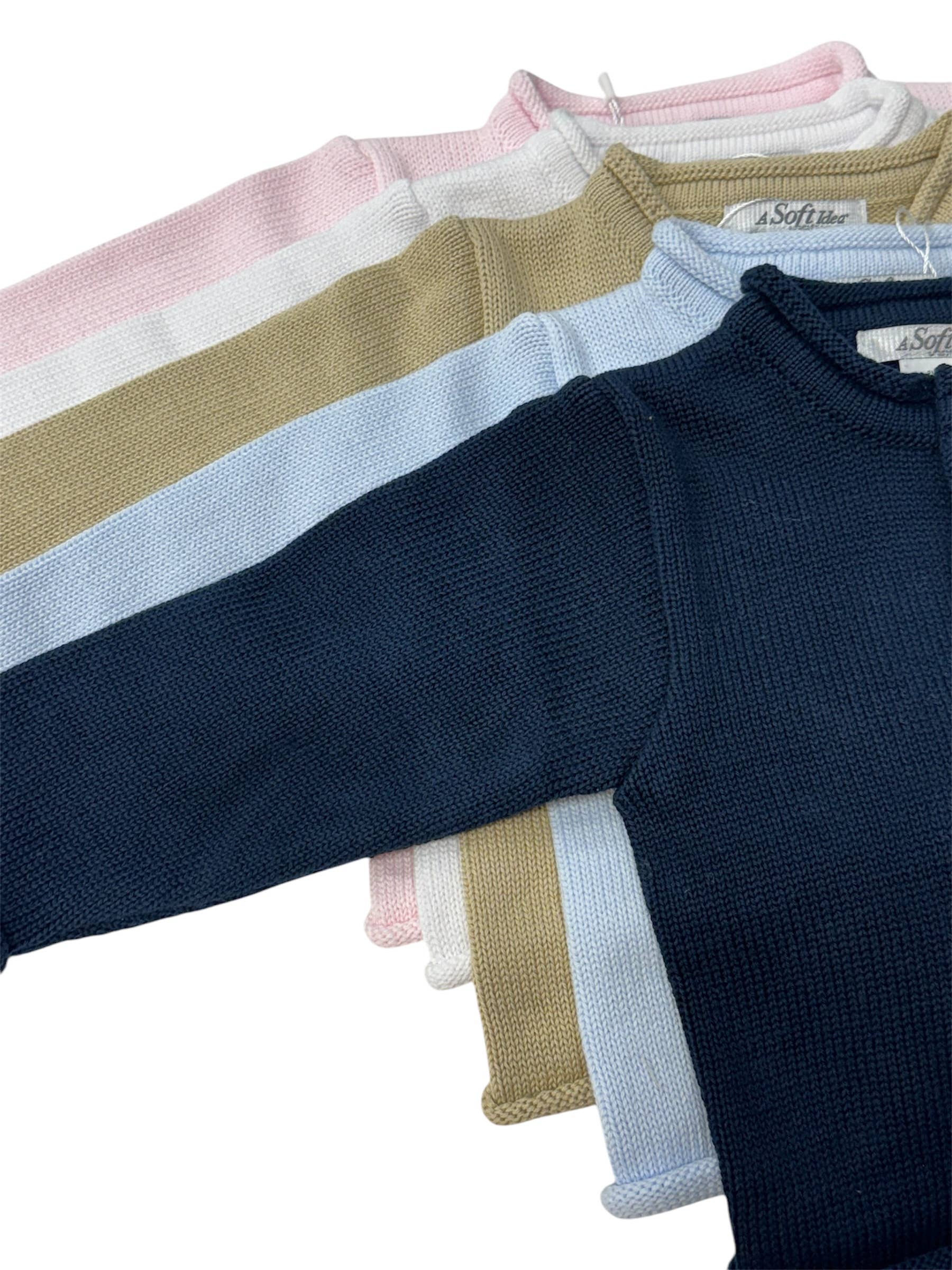 A Soft Idea - Wholesale Cardigan - Baby - 2814 - Rolled Edge Button Front Cardigan5