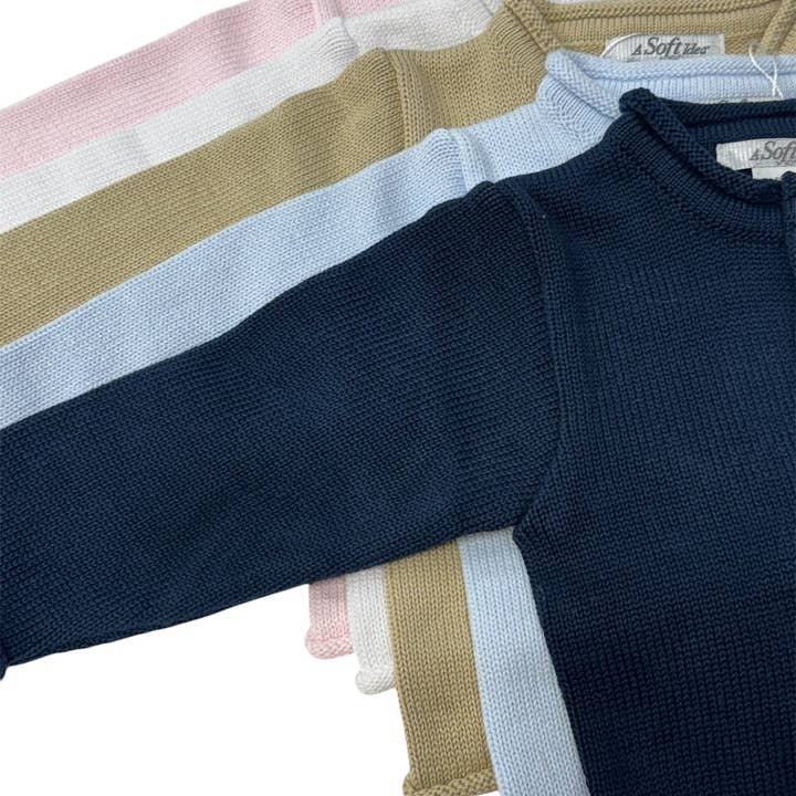 A Soft Idea - Wholesale Cardigan - Baby - 2814 - Rolled Edge Button Front Cardigan5