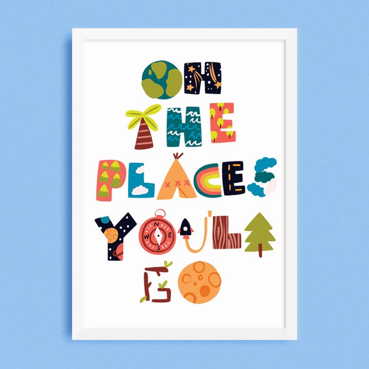 Oh, de plekken waar je naartoe gaat print voor wholesale door Lauren Radley