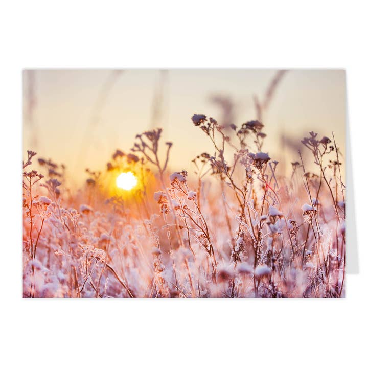 Cartão dobrável "Noite de Inverno Laranja-avermelhada" por atacado de paruspaper. nutzfeine papeterie