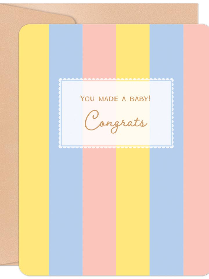 Congrats New Baby Card for wholesale by Willow & Ivy Press