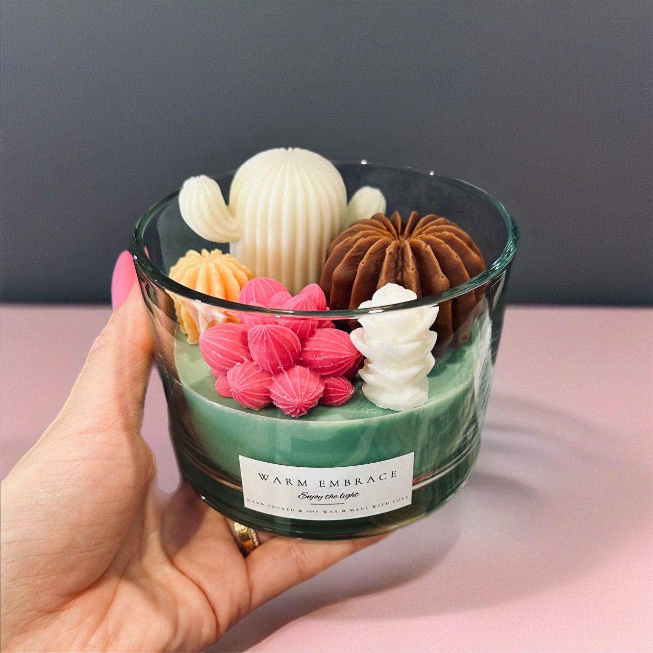 Karly’s Candles - Wholesale Novelty candle - Handmade 16oz Succulent Soy Wax Candle for Plant Lovers3