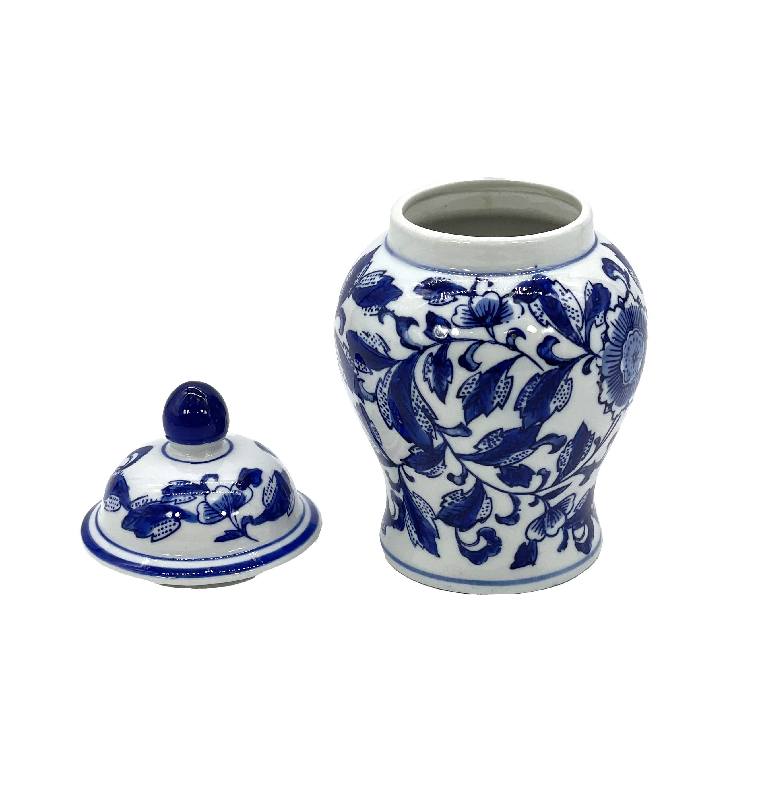 Galt International Company – wholesale Decorative jar – Small Chinoiserie Ceramic Decorative Tea & Ginger Jar 8"1